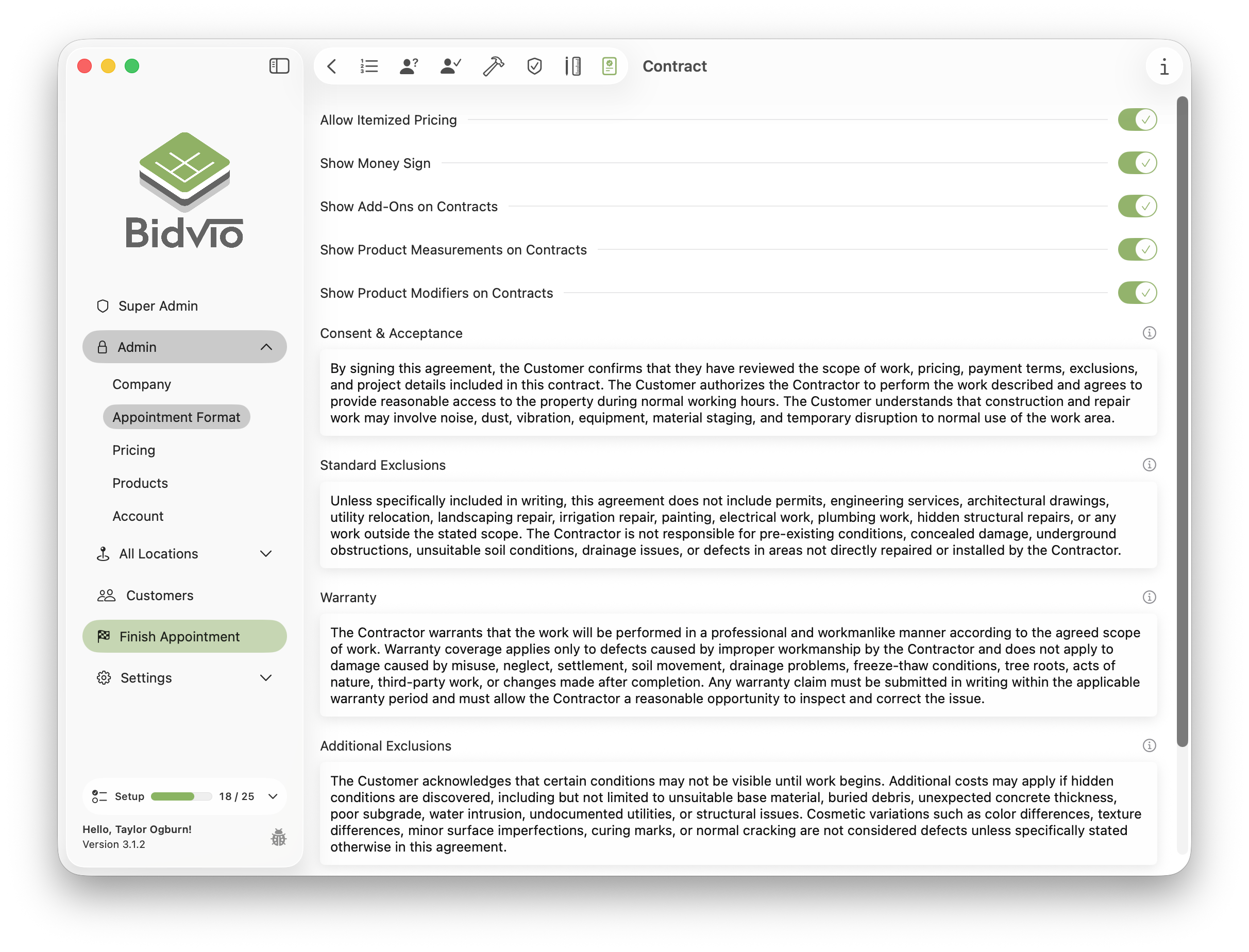 Appointment templates